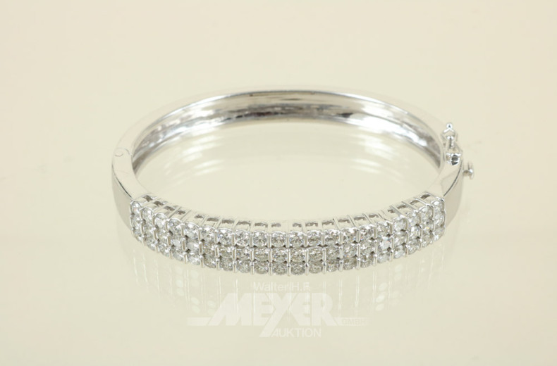 Armreif, 750er WG, ca. 46 g.,