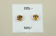 Paar Ohrstecker, 585er GG, besetzt