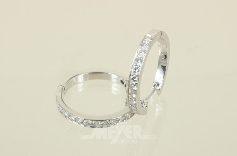 Paar Creolen, 750er WG, innen und außen