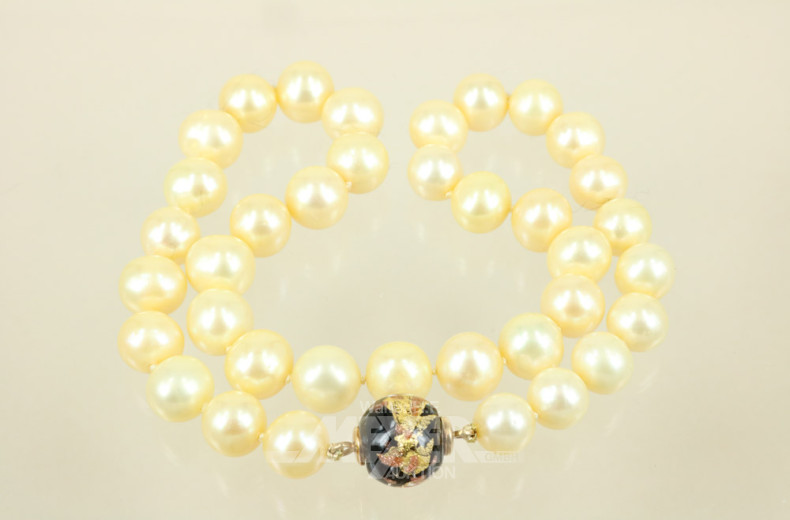 Süßwasser-Zuchtperlenkette, ca. 45 cm,