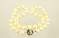 Süßwasser-Zuchtperlenkette, ca. 45 cm,