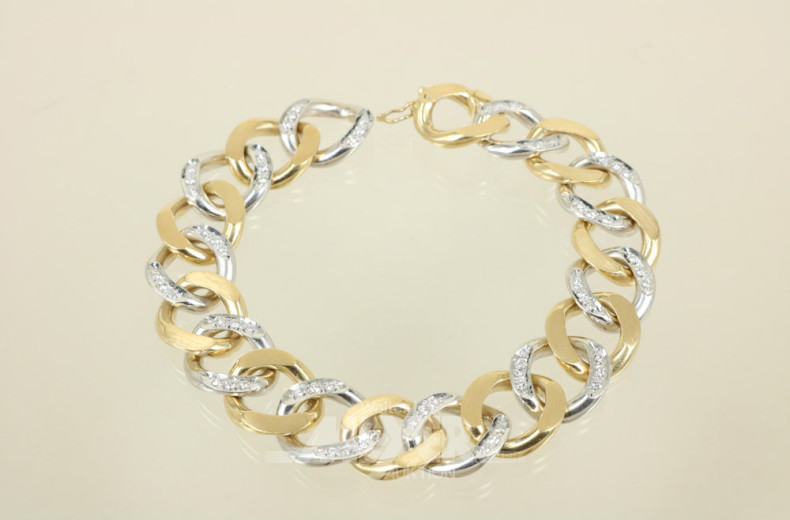 Flachpanzerarmband, 750er WG/GG,