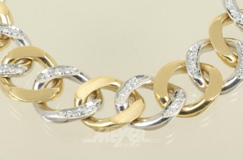 Flachpanzerarmband, 750er WG/GG,