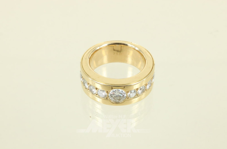 Damenring, 750er GG, Bandringform,