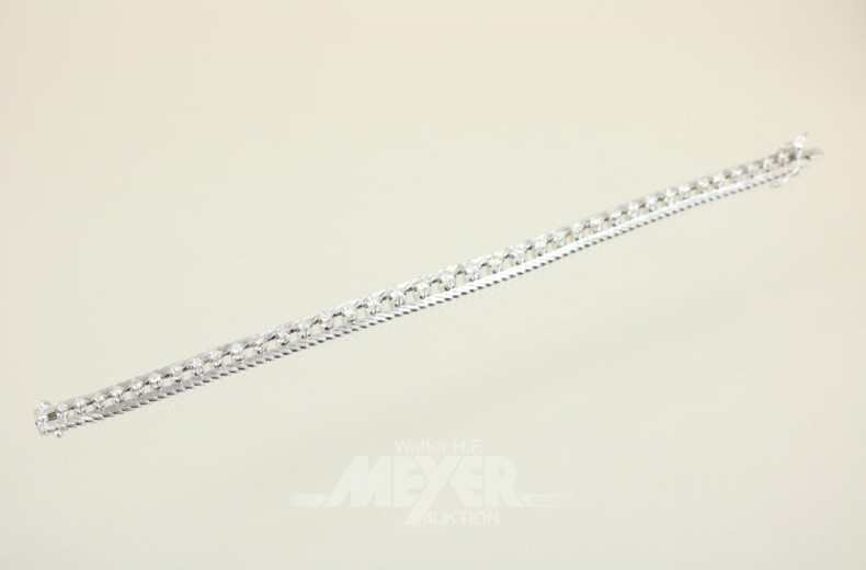 Armband, 750er WG, in der Mitte besetzt