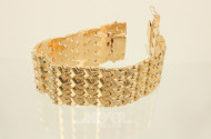 breites Armband, 750er GG, ca. 51 g.