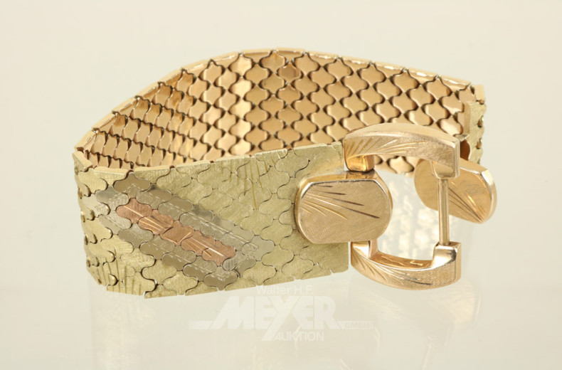 Armband, 750er GG/RG, ca. 79 g.