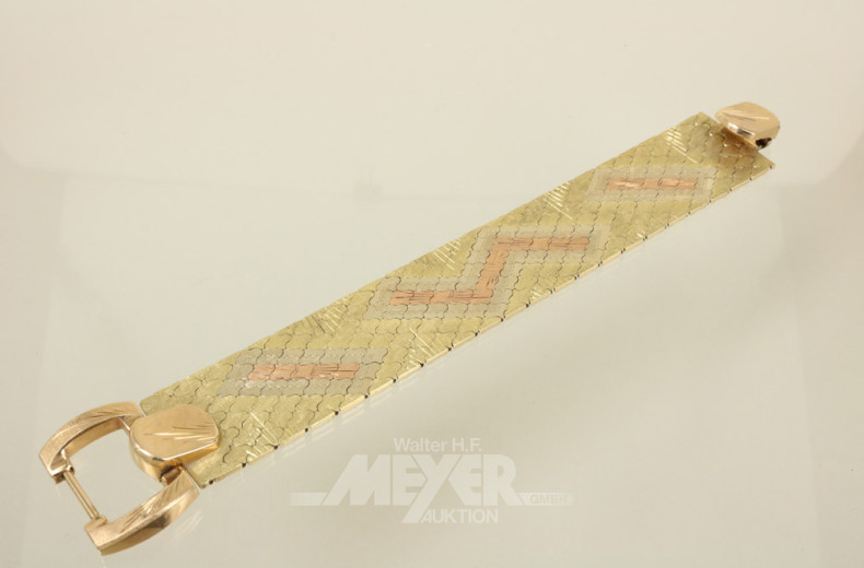 Armband, 750er GG/RG, ca. 79 g.