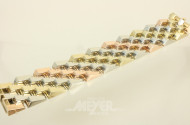 breites Gliederarmband, 585er GG/RG/WG