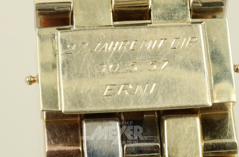 breites Gliederarmband, 585er GG/RG/WG