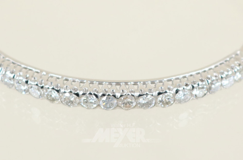 Armreif, 585er WG (ungestempelt) besetzt