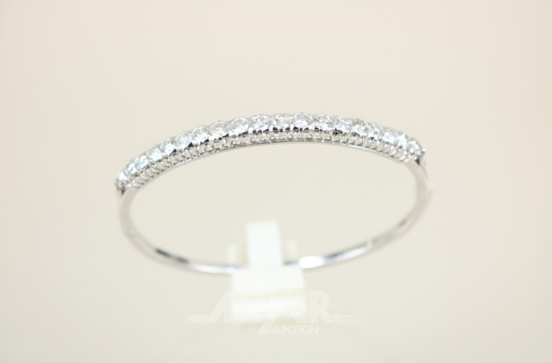 Armreif, 585er WG (ungestempelt) besetzt