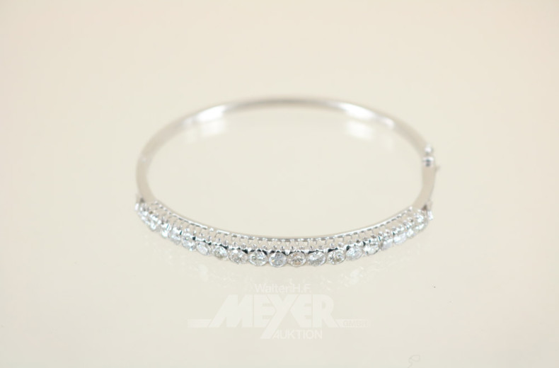 Armreif, 585er WG (ungestempelt) besetzt