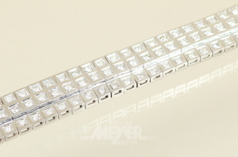 breites Gliederarmband, 750er WG,