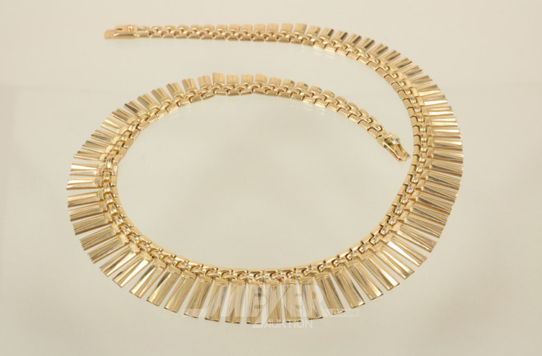 Gliedercollier, 750er GG, im Verlauf