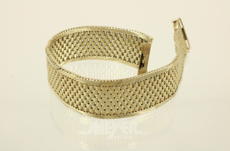 Armband, 585er GG, mattiert