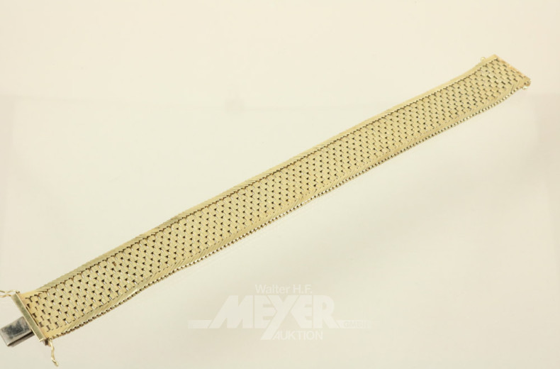 Armband, 585er GG, mattiert