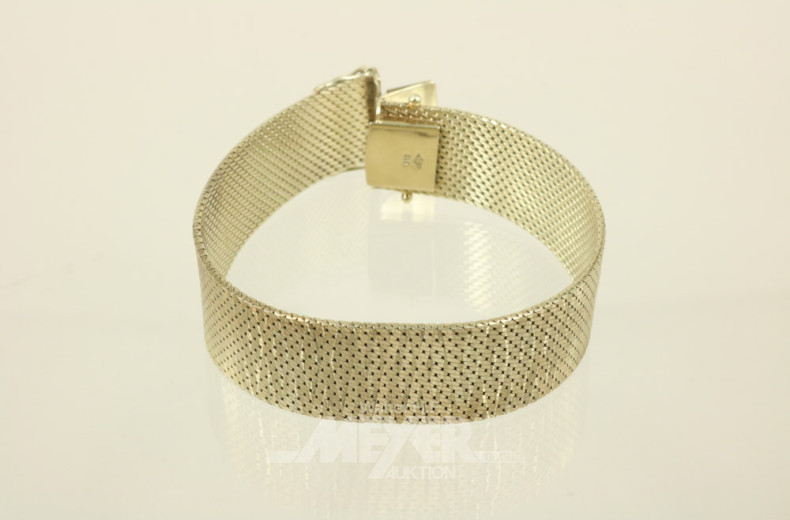 Armband, 585er GG, ca. 56 g.