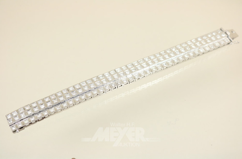 breites Gliederarmband, 750er WG,