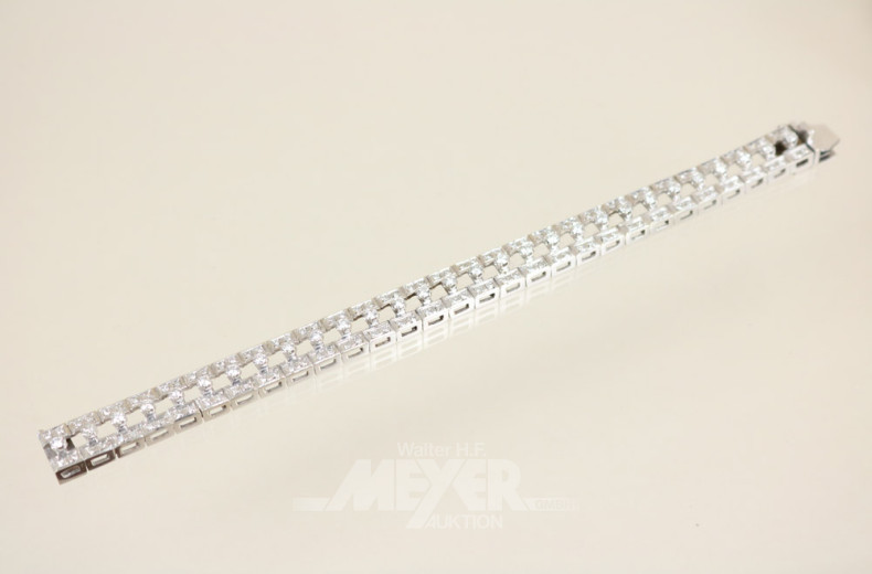 Gliederarmband, 750er WG, voll