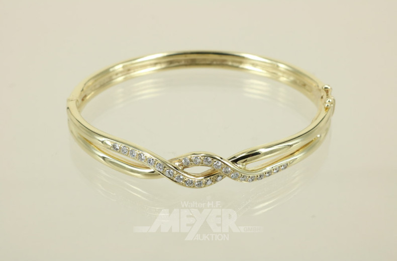 Armreif, 585er GG, ca. 37 g.,