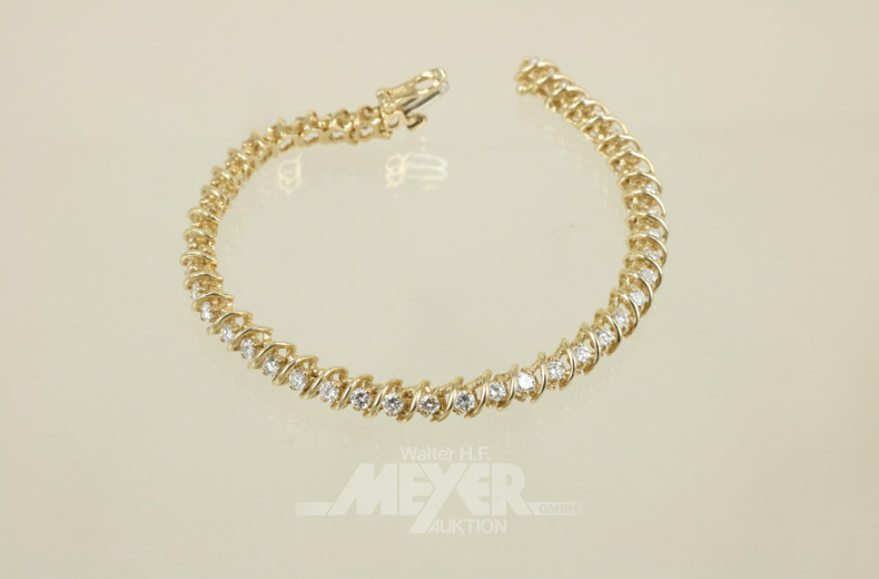 Armband, 585er GG, ca. 15 g. Allianzform