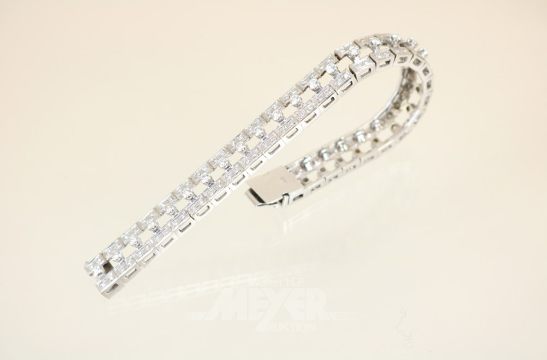 Gliederarmband, 750er WG, voll