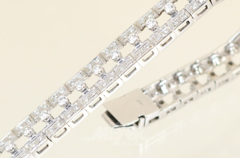 Gliederarmband, 750er WG, voll