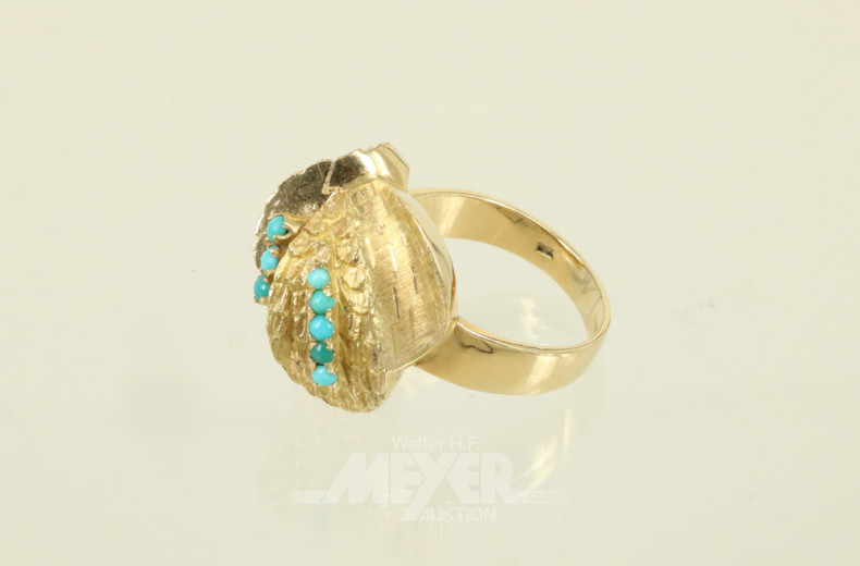 Damenring, 750er GG, ca. 12 g.,