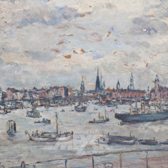 Gemälde ''Hamburger Hafen'',