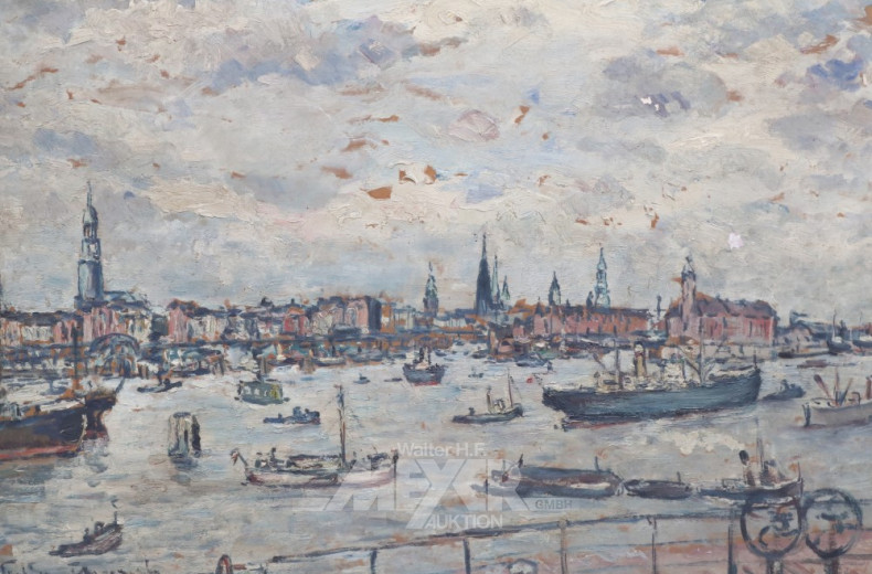 Gemälde ''Hamburger Hafen'',