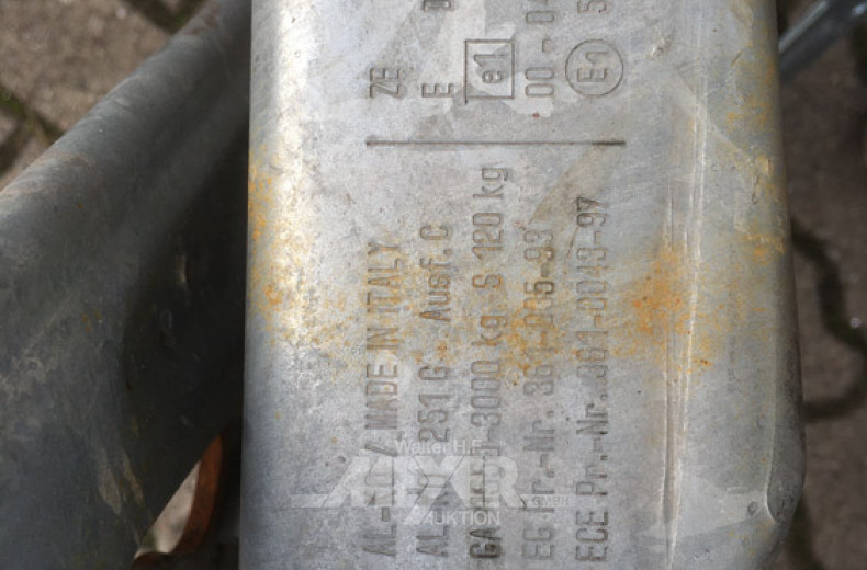 Alu-Tandem-Anhänger UNSINN, off. Kasten,