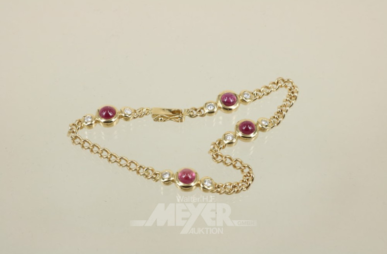 Panzerarmband, 750er GG, ca. 12 g.,