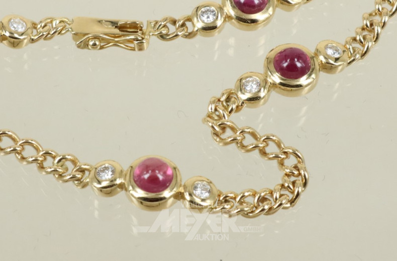 Panzerarmband, 750er GG, ca. 12 g.,