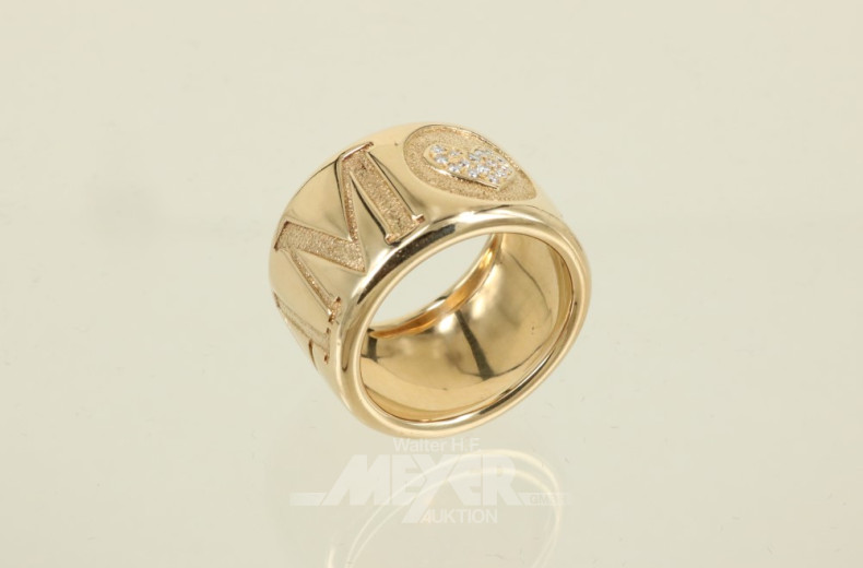 Damenring, 750er GG, breite Bandring-