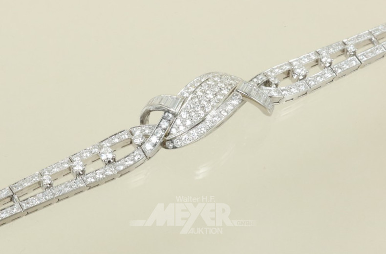 Armband, Platin, Modell 60er Jahre,