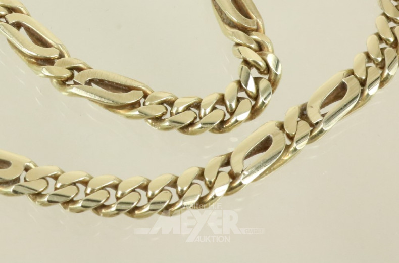 Flachpanzerkette, 585er GG, ca. 52 g.