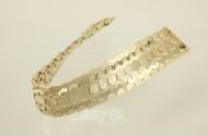 breites Armband, 585er GG, ca. 58 g.