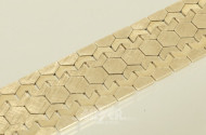 breites Armband, 585er GG, ca. 58 g.