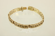 Gliederarmband, 750er GG, ca. 30 g.