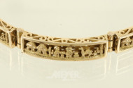 Gliederarmband, 750er GG, ca. 30 g.