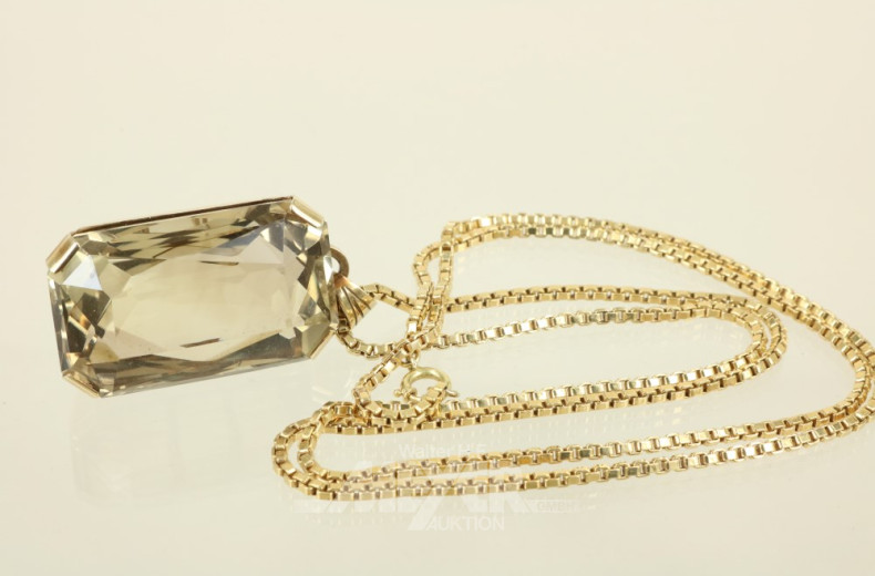 lange Gliederkette, 585er GG, ca. 22 g.