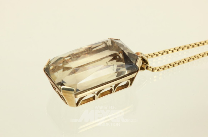 lange Gliederkette, 585er GG, ca. 22 g.