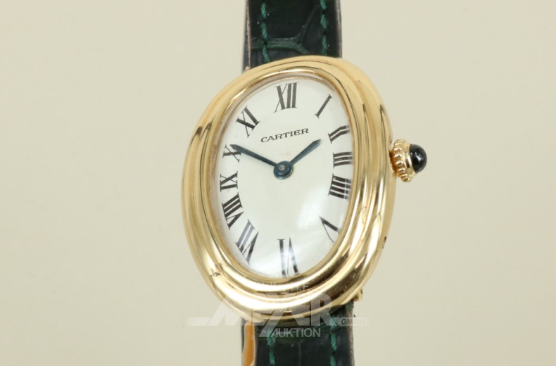 Damenarmbanduhr, 750er GG, ''Cartier'',