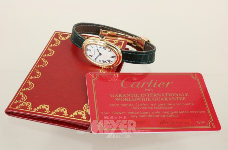 Damenarmbanduhr, 750er GG, ''Cartier'',
