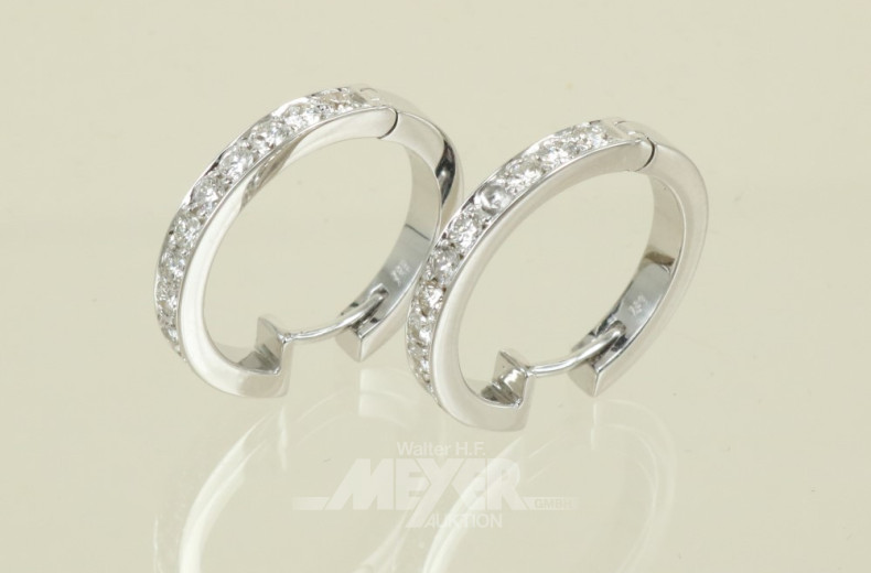 Paar Creolen, 750er WG, ausgefasst mit