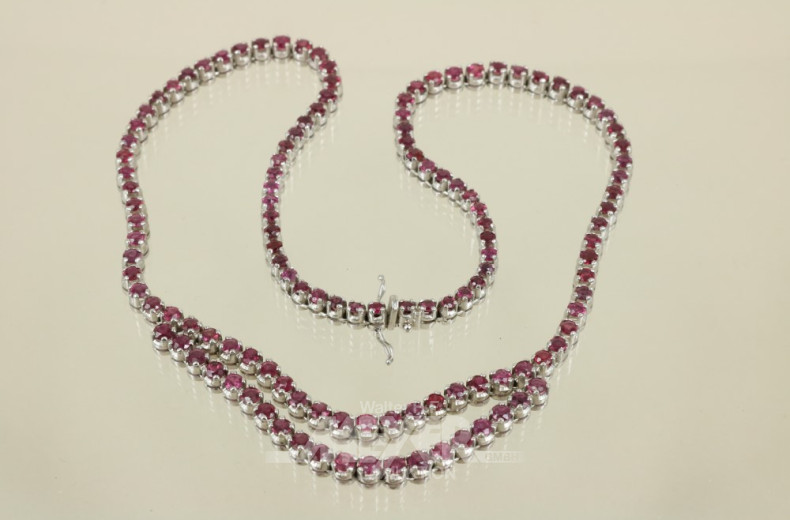 Collier, 750er WG, besetzt mit