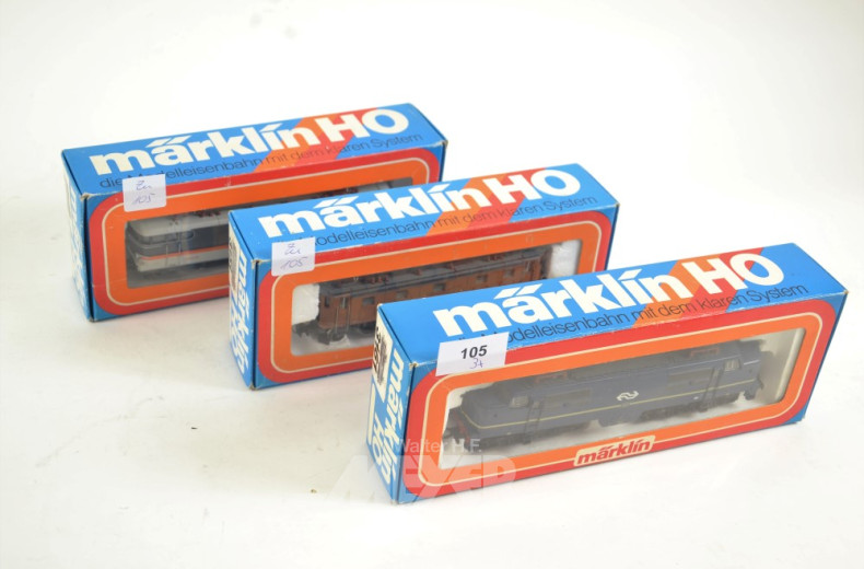 3 E-Loks, MÄRKLIN HO, OVP