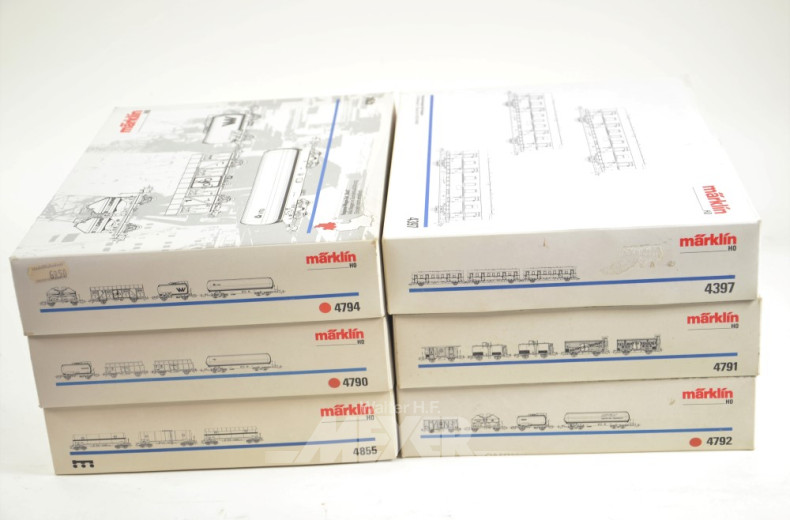 14 Pakete Personen-u. Güter-Waggons