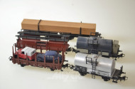 27 Güter-Waggons, MÄRKLIN HO, bespielt